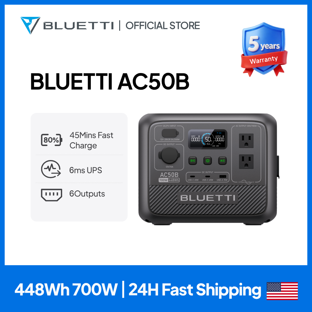 محطة طاقة محمولة BLUETTI AC50B - مراجعة Solar Emergency Charger وسعره