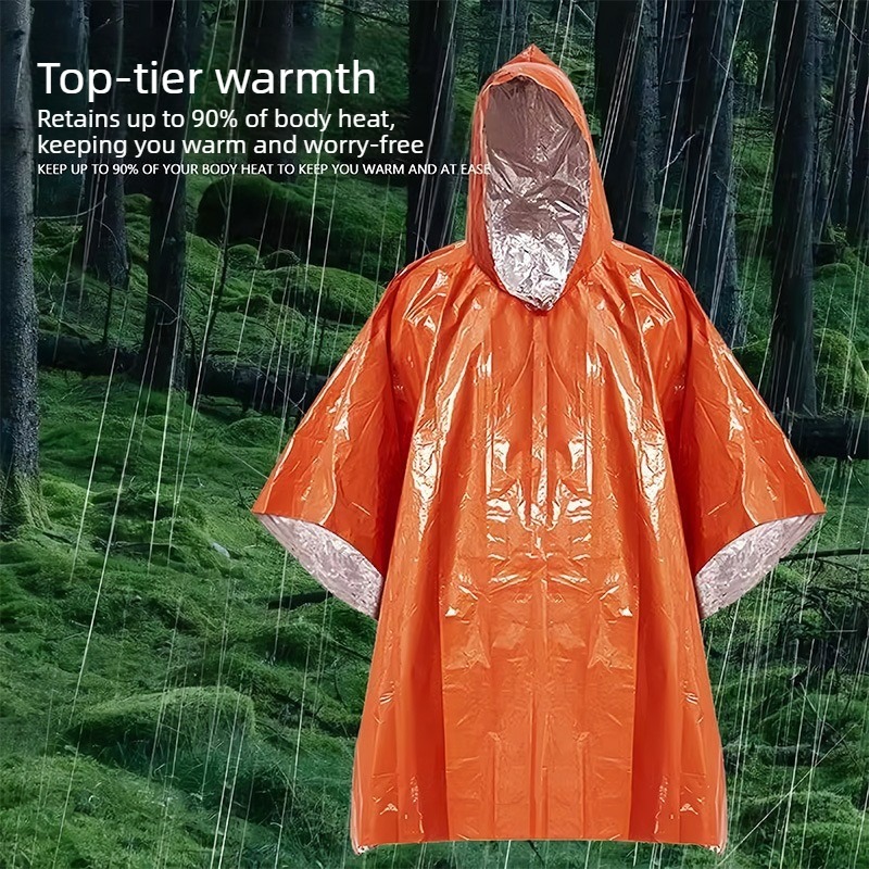 1-10 قطع بطانية بونشو حرارية م - مراجعة Survival Blanket Reflective وسعره